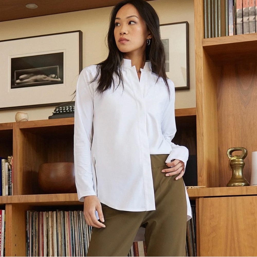 Aday Medium Something Borrowed Button Up Shirt In… - image 1